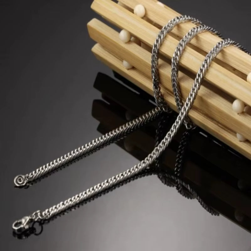 8Mm-14Mm Thick Stainless Steel Cuban Chain Necklace for Men Punk Neck Male Chains Jewelry Accessories