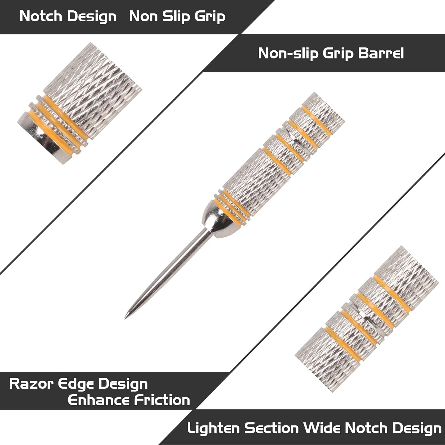 Darts Metal Tip Set - Steel Tip Darts Darts Set Professional Metal Darts 12 Pcs 22/24 Grams Pro Dart Set with Stylish Case Aluminum Shafts Extra 9 Flights