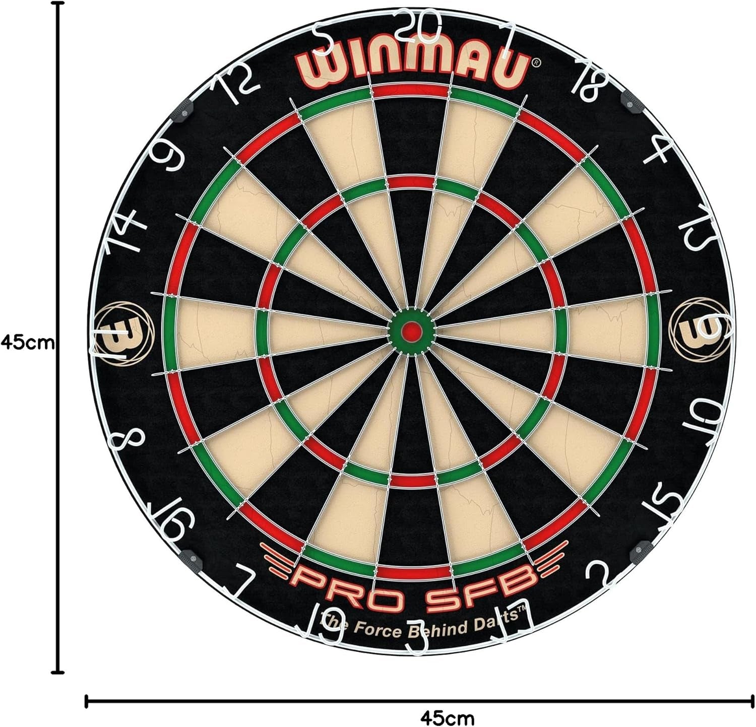 Pro SFB Bristle Dart Board - Professional Staple Free Bullseye Dartboard | Pro  Dart Board for Home, Tournament or Club | Durable Bristle Dartboards for Darts Enthusiasts
