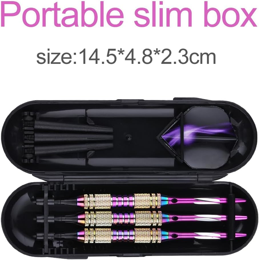 Soft Tip Darts Set 18/20 Grams W/ 50 O-Rings - Green/Purple/Red/Blue/Black Aluminum Shafts + 6 Standard Flights + 30 Soft Tips + Portable Case for Electronic Dart Board