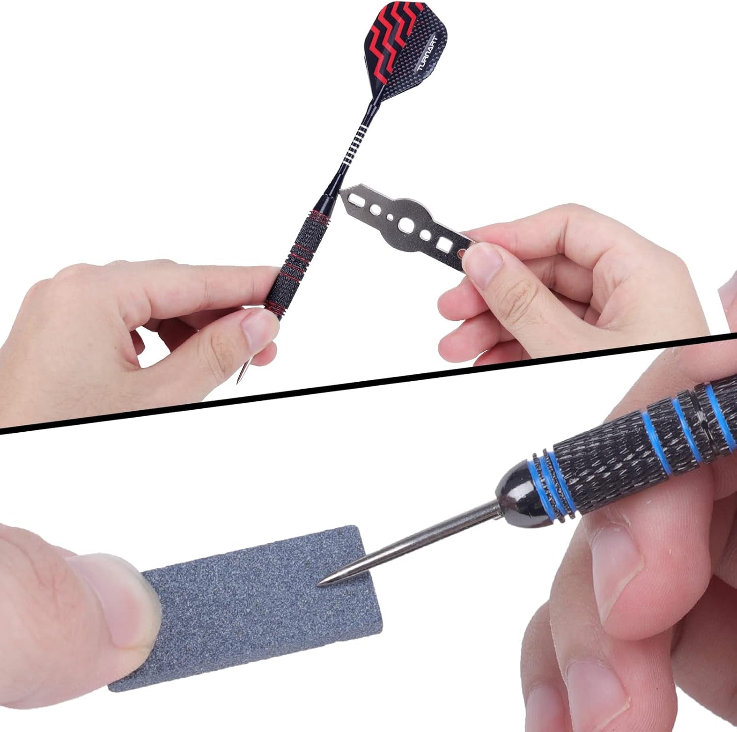 Darts Metal Tip Set - Steel Tip Darts Darts Set Professional Metal Darts 12 Pcs 22/24 Grams Pro Dart Set with Stylish Case Aluminum Shafts Extra 9 Flights