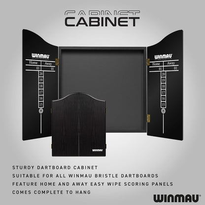 Darts - Masters Pro Premium Bristle Dartboard Set - Includes Dart Board, Darts, Flights, Shafts and Oche Strip - Professional Steel Tip Dartboard Set for Adults